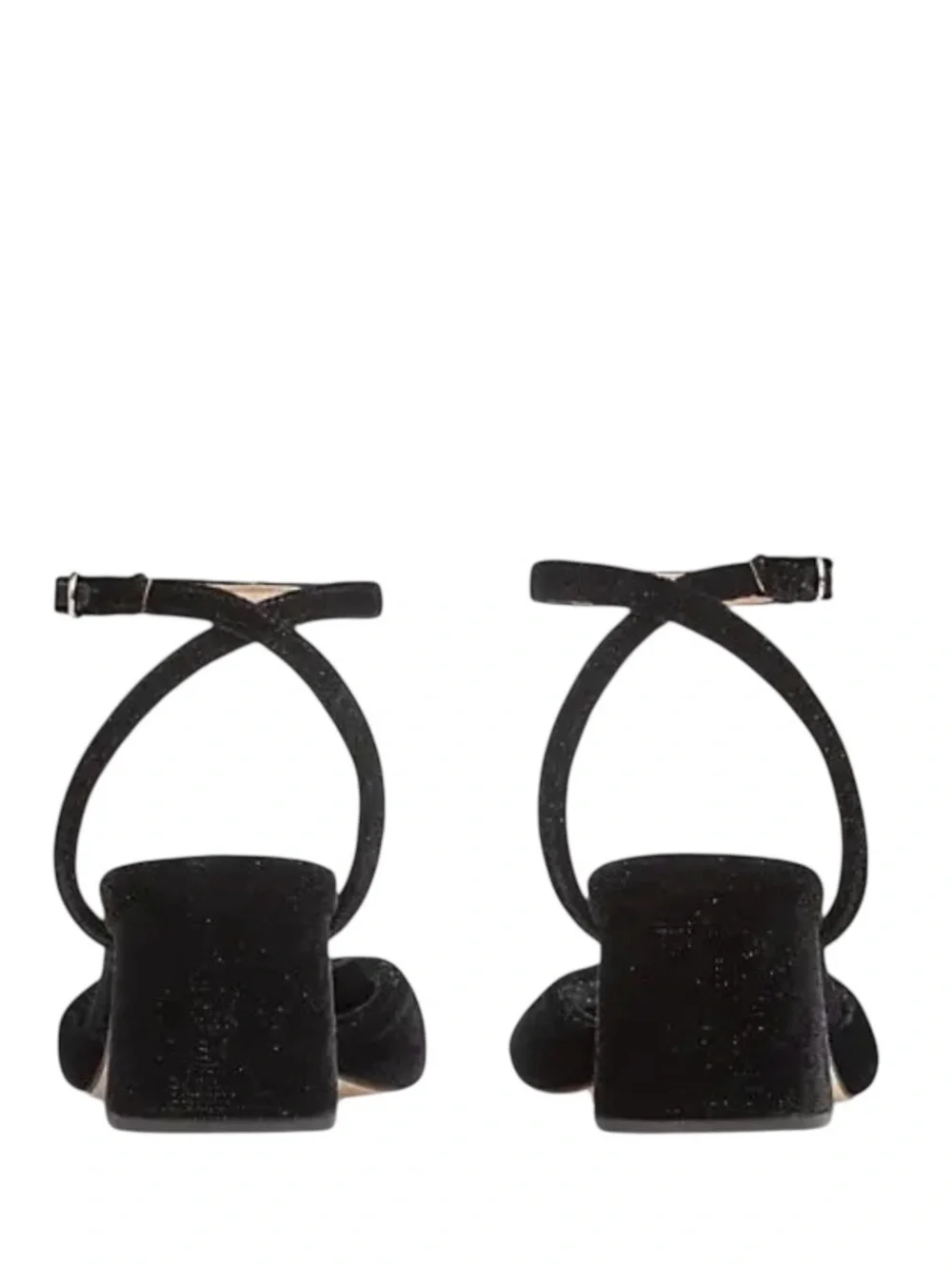 NWOT: LK Bennett Joelle Black Velvet Twist-Front Block Heels, Size EU 38/US 7